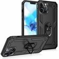 thumbnail image 1 of [PST] iPhone 15 Pro Ring Case, Anti-Drop Hybrid Magnetic Hard Kickstand Case Cover with Ring Stand, 1 of 5