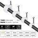 thumbnail image 2 of 700 Uds. Bridas para cables de pared, clavos de puente, Clips para cables redondos con clavo de acero, 2 of 5