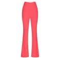 thumbnail image 4 of jjayotai Womens High Waisted Flare Leggings, Tummy Control Running Workout Yoga Pants Casual Bootcut Pant Trousers Red XL, 4 of 4