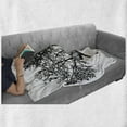 thumbnail image 6 of Tree Soft Flannel Fleece Throw Blanket, Silhouette Style Bare Branches in Monochromatic Design Nature Illustration, Cozy Plush for Indoor and Outdoor Use, 60" x 80", Charcoal Grey White, by Ambesonne, 6 of 6