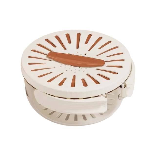 Injueey Contenedor de almacenamiento de frutas con asa plegable, ahorro de espacio y fácil de transportar, fácil de desmontar PP Cocina y Comedor marrón