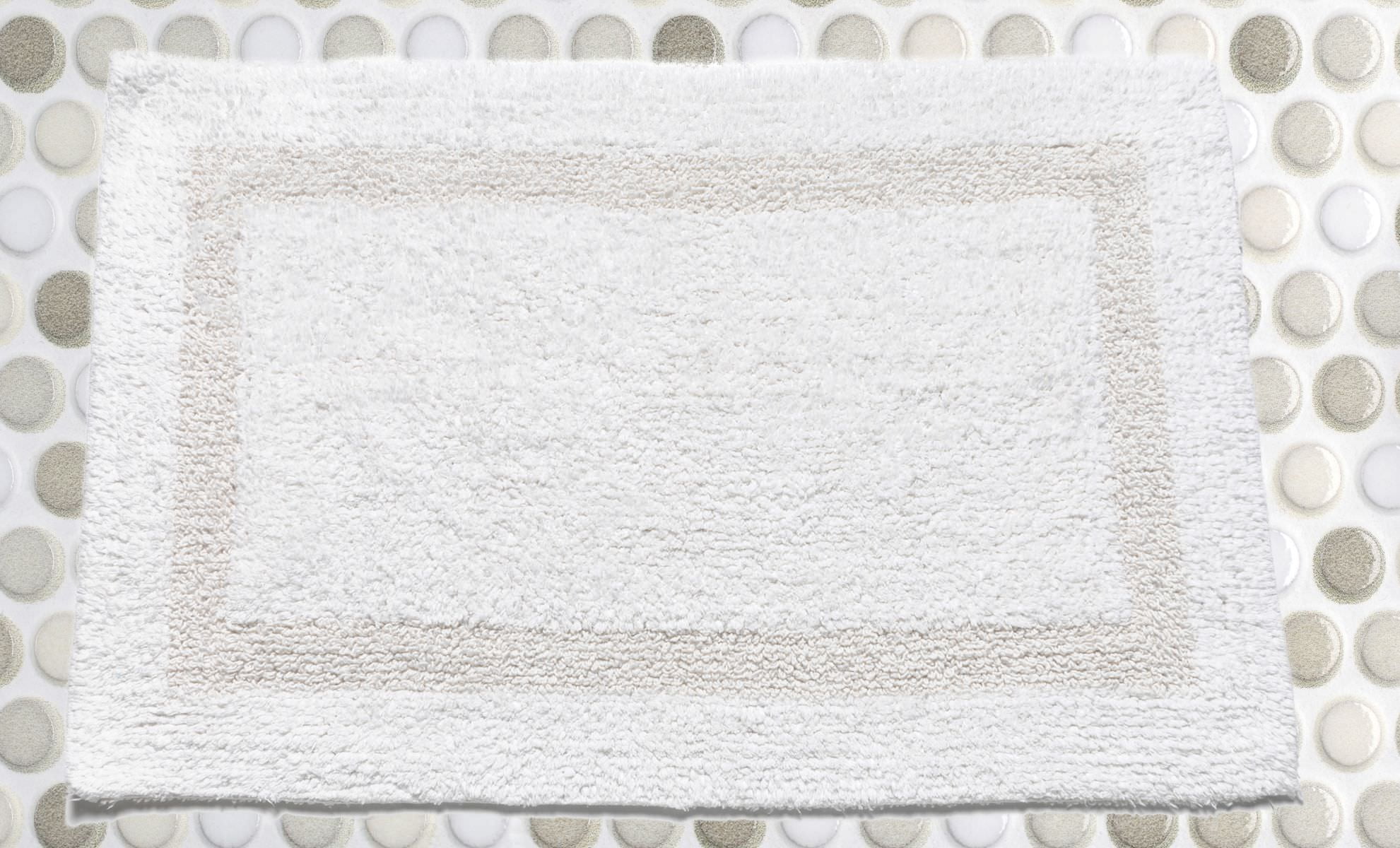 Splash Collection By Ben Jonah White 100 Cotton Reversible Bath Mat Size 21 X34 Walmart Com Walmart Com