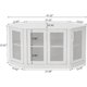 thumbnail image 3 of Fireplace Console Entrance Table Corner TV Stand Living Room Storage Entertainment Center for TVs Up to 55 Inch (White) Tables My Lux Decor Round, 3 of 6