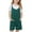 Green#01, variant on Miqool Girls Summer Shorts Jumpsuit Spaghetti Strap Sleeveless Casual Loose Romper with Pockets Size 5-14 Years