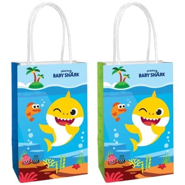 Baby Shark Birthday Party Loot Bag Set (8ct) - Perfect for Goodie Gifts