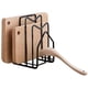 thumbnail image 1 of Soporte para tablas de cortar, soporte para tapas de ollas, organizador de tablas de cortar, estante para mostrador de cocina para sujetar tapas de ollas, platos, platos (negro) ACTIVE Biensenido a ACTIVE, 1 of 5