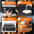 thumbnail image 4 of Commercial Waffle Cone Maker - Stainless Steel Nonstick Ice Cream Cone Machine with 360 Degree Rotation and Adjustable Temperature Control, 4 of 8