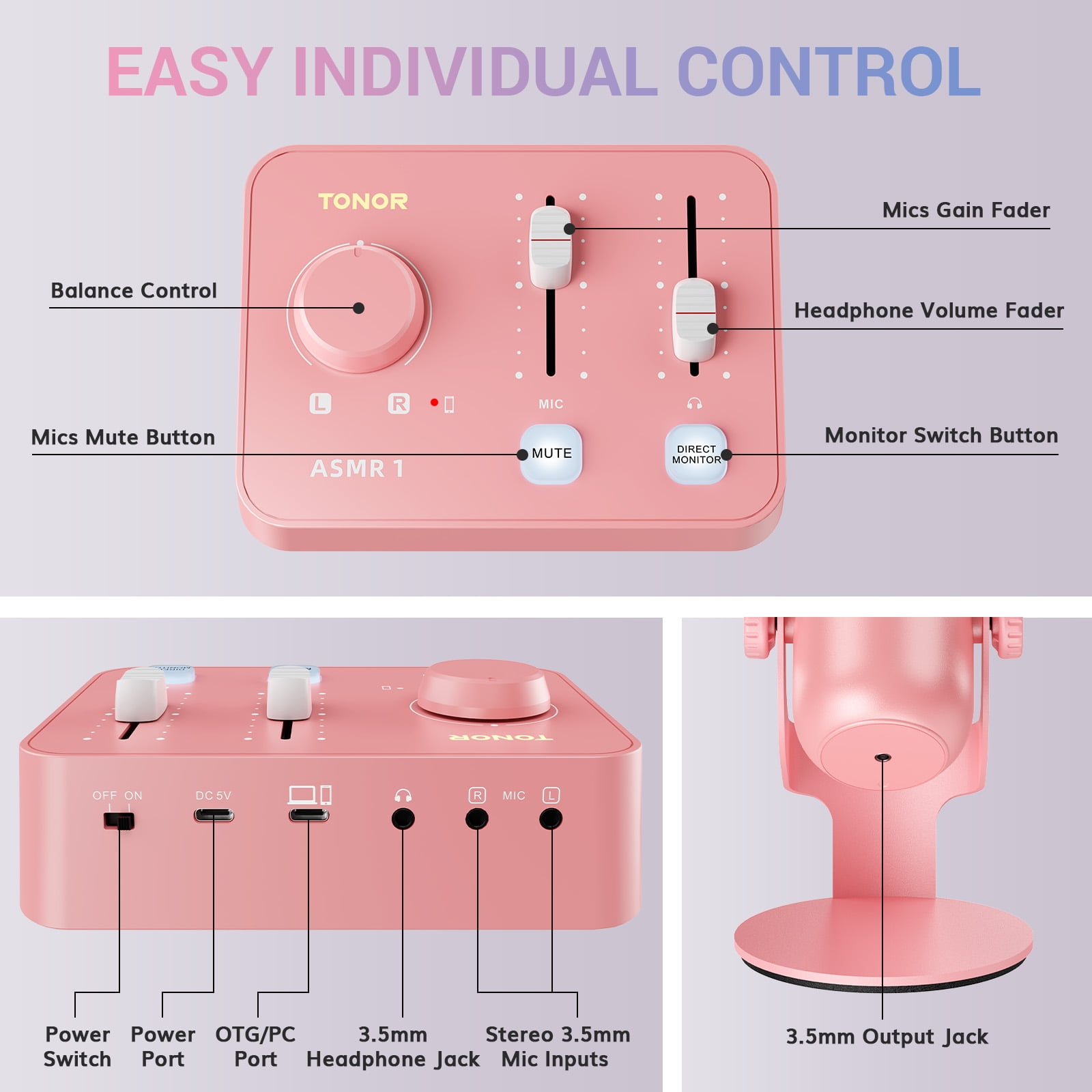 ASMR Microphone Equipment Bundle with Audio Interface, Immersive