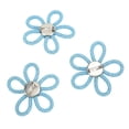 thumbnail image 2 of 3 broches de 6 cm de ancho, colores bonitos y bonitos con flores, broche para bolso, accesorio de joyería para regalo, hebilla de perla de red azul, 2 of 5