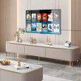 thumbnail image 4 of Retro Unit Tv Table Mueble Stand Cabinet Media Console Desk Tv Mount Lowboard Living Room Tv Kast Unit Living Room Furniture My Lux Decor Round, 4 of 10