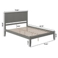 thumbnail image 3 of Bowery Hill  Madison Queen Solid Wood Platform Bed in Grey, 3 of 3