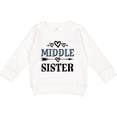 thumbnail image 2 of Inktastic Middle Sister Announcement Toddler Sweatshirt, 2 of 4