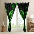 thumbnail image 3 of Gamer 30%-50% Blackout Curtains Gaming Curtains Bedroom Curtains,Green Geometry Honeycomb Print Window Curtains Modern Abstract Plaid Gamepad Controller Curtains,2 Panels 38"Wx45"L, 3 of 5