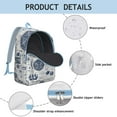 thumbnail image 3 of Boat Anchor Lighthouse Wave Travel Backpack Durable Travel Backpack with Nautical Coastal Print Comfortable Carrying Large Capacity Anti-theft Multifunctional Features for School Travel and Daily Use, 3 of 4