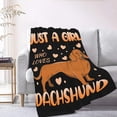 thumbnail image 2 of Dachshund Blanket Gifts Ultra Soft Cozy Throw Flannel Blanket, Lightweight Fuzzy Fleece Blanket Warm Plush Throw Blankets for Couch, Sofa, Bed 60"x80" for Adult, 2 of 6