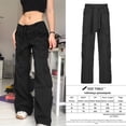thumbnail image 2 of Pantalones Cargo informales de cintura baja, ropa informal suelta gris Vintage, pantalones vaqueros holgados para mujer, pantalones rectos Sexy Y2K de gran tamaño de calle alta Tan Jianjun unisex, 2 of 2
