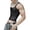 Black, variant on Glossy Shiny Stretch Thin Spaghetti Strap Crew Neck Cropped Tank Top, Slim Fitted Polyester Men’s Layering Undershirt
