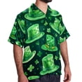 thumbnail image 2 of Saint Patrick's Day Men's Short Sleeve Shirts, Casual, Printed, Button Down Short, Summer Beach Shirts, Unisex, 2 of 6