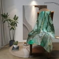 thumbnail image 4 of Green Marble Flannel Fleece Blanket,Dark Emerald Green and Gold Marble Abstract Turquoise Ultra-Soft Microfiber Throw Blanket for Couch Bed Living Room Bedroom Sofa Decor 40x50in, 4 of 6