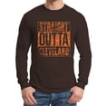thumbnail image 4 of UGP Campus Apparel Straight Outta Cleveland Long Sleeve T-Shirt - 2X-Large - Brown, 4 of 6