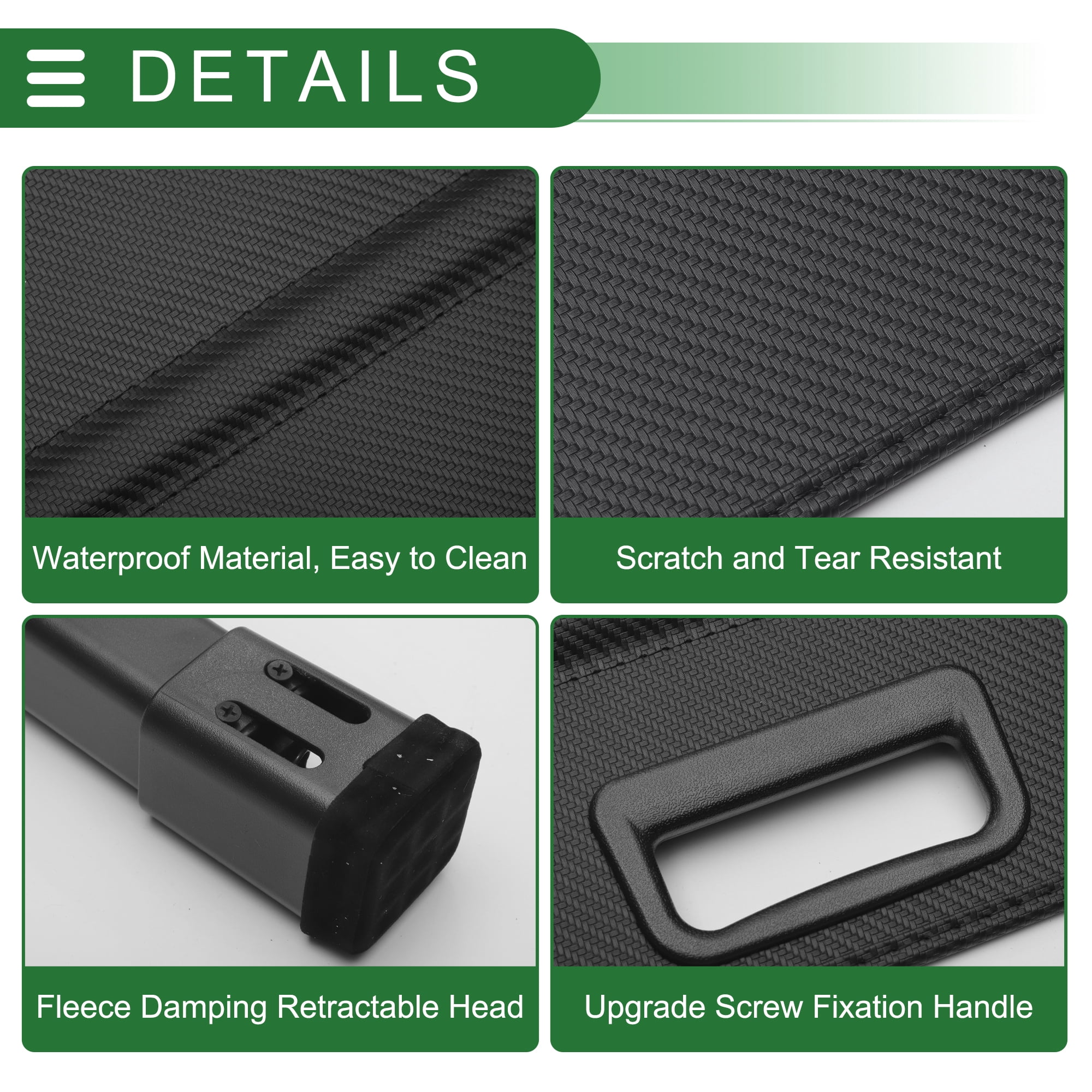 Unique Bargains Retractable Cargo Cover Black for Toyota 4Runner 2025