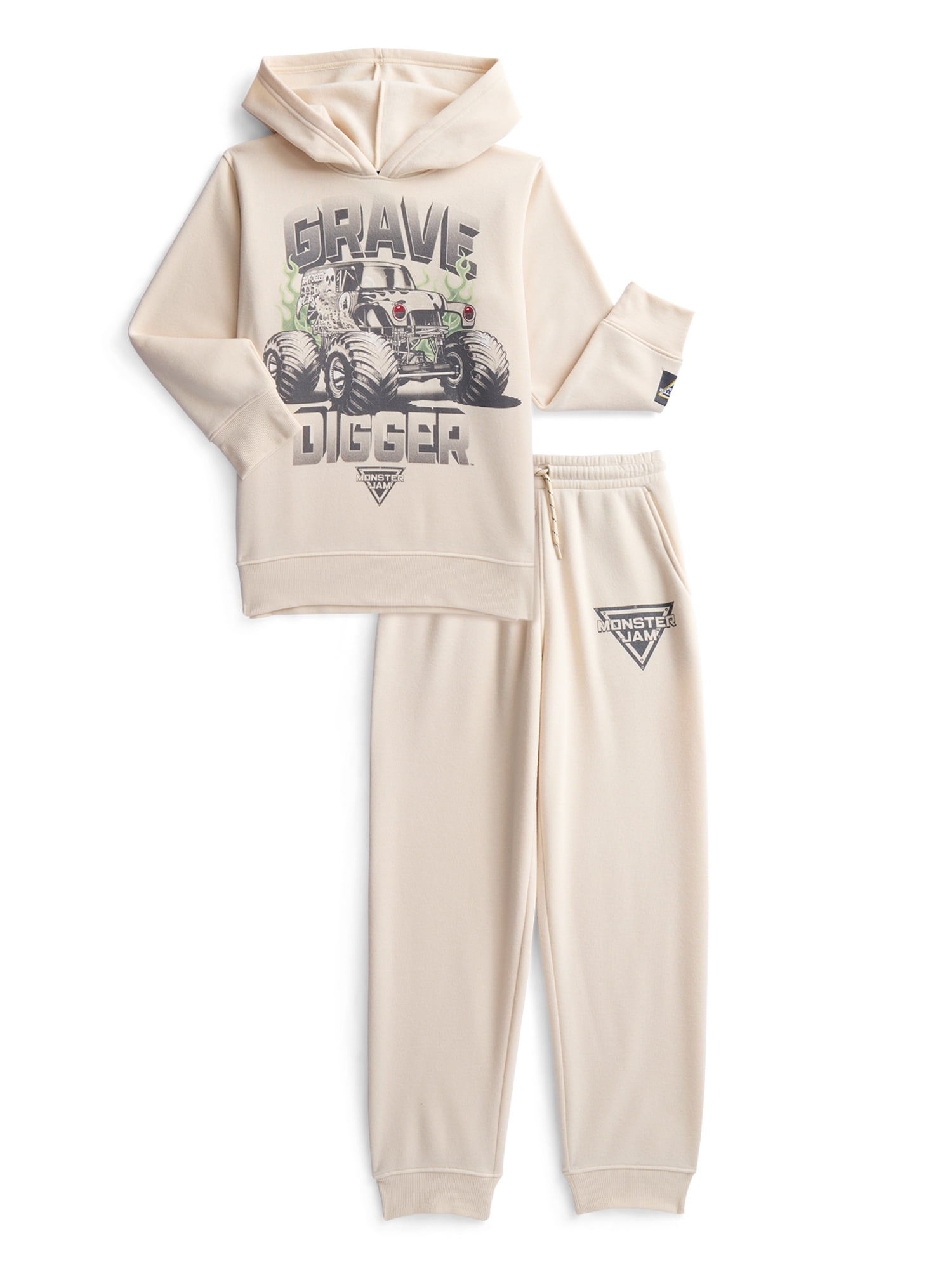 Monster Jam Boys Long Sleeve Graphic Hoodie with Joggers Set, 2-Piece, Sizes 4-12