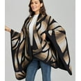 thumbnail image 4 of CoCopeaunt Women Shawl Wraps Zebra Poncho Open Front Cardigan Sweater Coat Cape Blanket Scarf, 4 of 6