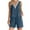 00 # Dark Blue, variant on REORIAFEE Summer Two Piece Outfits for Women Cute 2 Piece Matching Sets Beach Lounge Sets 2PC Fashion Women Round Neck Sleeveless Blouse + Loose Cotton Linen Pockets Pants Short Sets Navy S