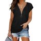 thumbnail image 4 of Gibobby Casual Playera de Manga Corta para Mujer Camiseta suelta informal con cuello en V para mujer, blusa manga corta con estampado(Negro,XL), 4 of 5