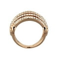 thumbnail image 3 of Women's Stainless Steel 316 Rose Gold Ion Plated Crystal Cocktail Fashion Ring Size 5, 3 of 5