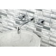 thumbnail image 2 of Kingston Brass KS6121CML Manhattan Two-Handle Wall Mount Bathroom Faucet, Polished Chrome, 2 of 5