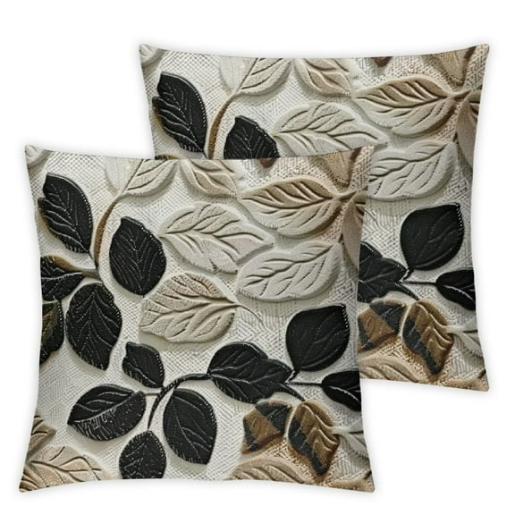 nygtbtfer Black Brown Coffee Tan Dahlia Flower Throw Pillow Covers  Modern Geometric Floral Lumbar Pillow Covers Farmhouse Cushion Case for Home Sofa Couch Bed Outdoor Decor White