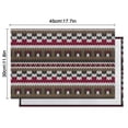 thumbnail image 5 of Boho Red Knitted Ethnic Pattern Summer Placemats Table Placemats Set Of 6-Linen Kitchen Washable Placemats Table Mats 11.8"x17.7" Non-Slip Heat Resistant, 5 of 5