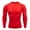 Red, variant on Men's Athletic Long Sleeve Compression Shirt Performance Thermal Workout Top for Gym Running Sports