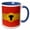 Blue/White, variant on 3drose, Year of the Ox Chinese Zodiac in Cultural Red and Gold Hues, 11oz Two-tone Red Mug