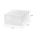 thumbnail image 4 of IRIS USA Stackable Storage Drawer, Plastic Drawer Organizer with Clear Doors for Pantry, Bedroom, Closet, Desk, Kitchen, Home and Office De-Clutter, Store Under-Sink, Shoes and Crafts - White, 2 Pack, 4 of 15