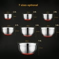 thumbnail image 2 of Cuencos para mezclar de acero inoxidable de 1,8 l con fondo de silicona, 2 of 8
