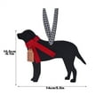 thumbnail image 2 of Puppy Christmas Ornament Decorative Hanging Ornaments, 5.5 Inch Cute Dog Shaped Christmas Theme Wooden Easy-To-Hang Collectible Holiday Tree Decor for Dog Owners Pet Lovers, 2 of 3