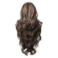 thumbnail image 2 of JINCBY Clearance,Black Body Wave Wig For Women With Medium Length Curly Hair, Brown 1B Wig European And American Rose Mesh Matte Silk Gift for Women, 2 of 3