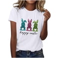 thumbnail image 1 of Camiseta de Cuello Redondo de Impresión de Pascua de Moda de Primavera Y Verano para el Uso Diario, 1 of 5