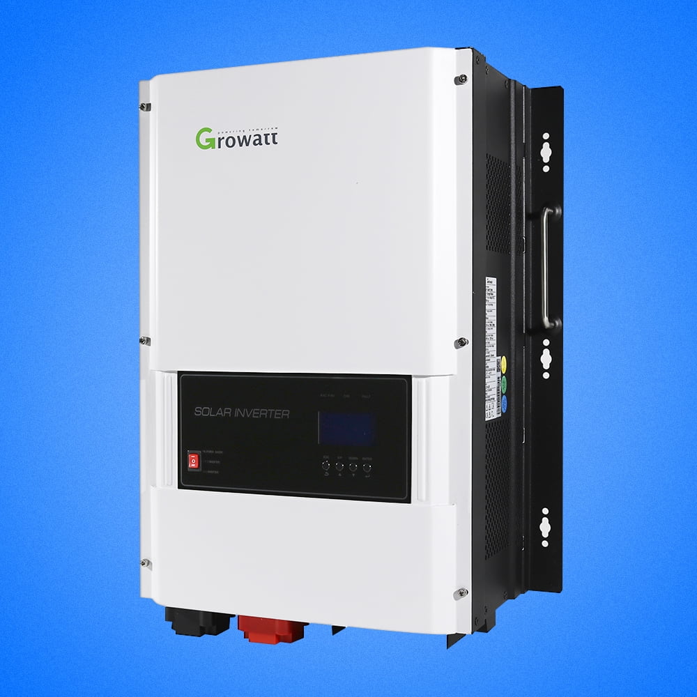 Growatt 48V 6kW 120/240V Split Phase Solar Inverter Built-in 80A MPPT Solar Charge Controller LCD