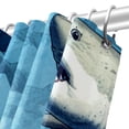 thumbnail image 5 of Shark Waterproof Shower Curtain Set with Hooks - Printed Bathroom Curtains - Decorative Bathroom Shower Curtains, 5 of 5