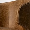 thumbnail image 6 of Mercana Niles Brown Faux Leather Seat W/ Wooden Legs Wingback Dining Chair, 6 of 7