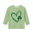 thumbnail image 4 of LIaqionyy St Patricks Day Shirt Kids Boys Girls 3/4 Sleeve Crewneck Tshirt Casual Loose Shamrock Tops, 4 of 4