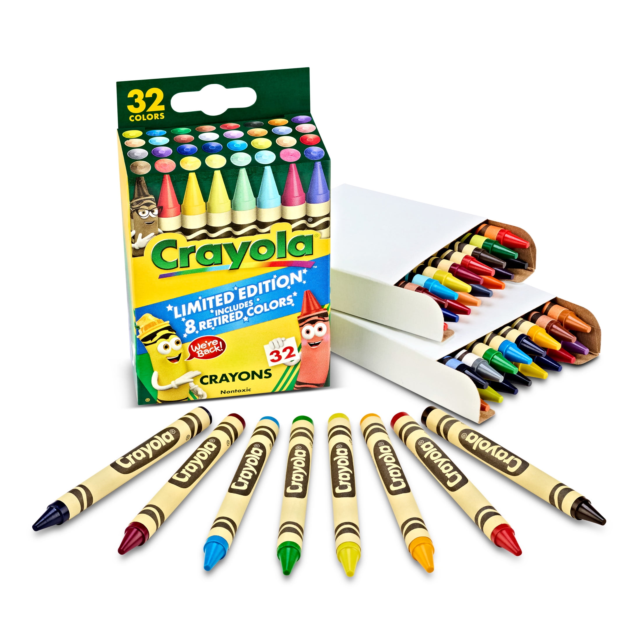 Crayola 32 Count Crayons, With Retired Crayola Crayon Colors