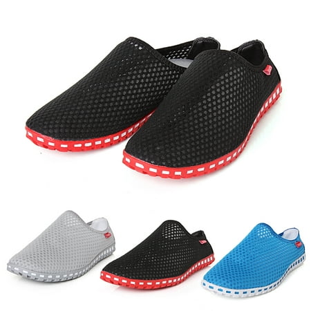 Summer Men's Casual Mesh Breathable Slip Ons Loafers Sandals Shoes Flip ...