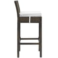 thumbnail image 2 of Conduit Outdoor Patio Wicker Rattan Bar Stool (2799-BRN-WHI), 2 of 3