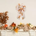 thumbnail image 4 of HengDidi Thanksgiving Door Bow Decoration Pattern Festive Satin Ribbon Hanging for Home Holiday Party Accent Warm Color Theme, 4 of 6
