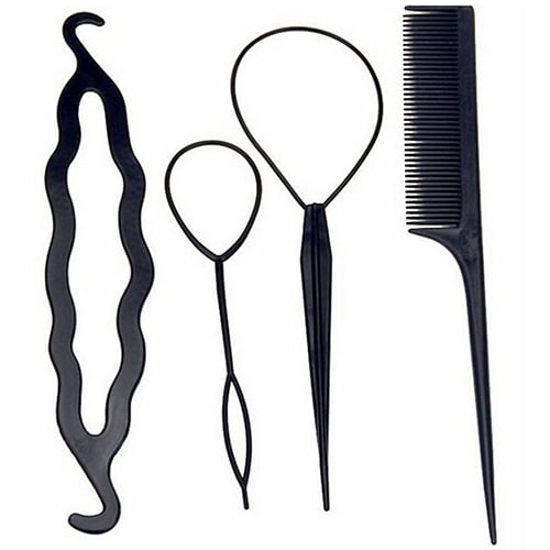 Sarkoyar 4Pcs Women's Hair Twist Styling Clip Stick Bun Maker Braid Tool  Set Hair Accessories 