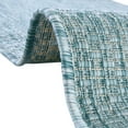thumbnail image 5 of Unique Loom Outdoor Solid Collection Area Rug (2' x 8' Runner Aquamarine/Ivory), 5 of 11